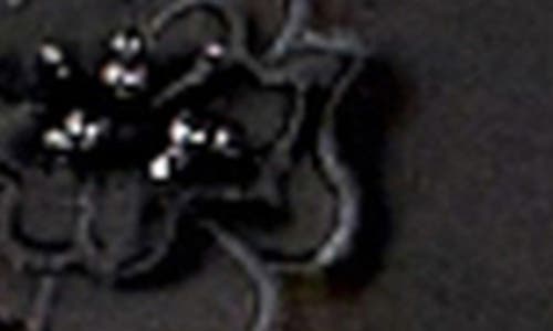 Endless Rose Floral Detail Sheer Shirt In Black