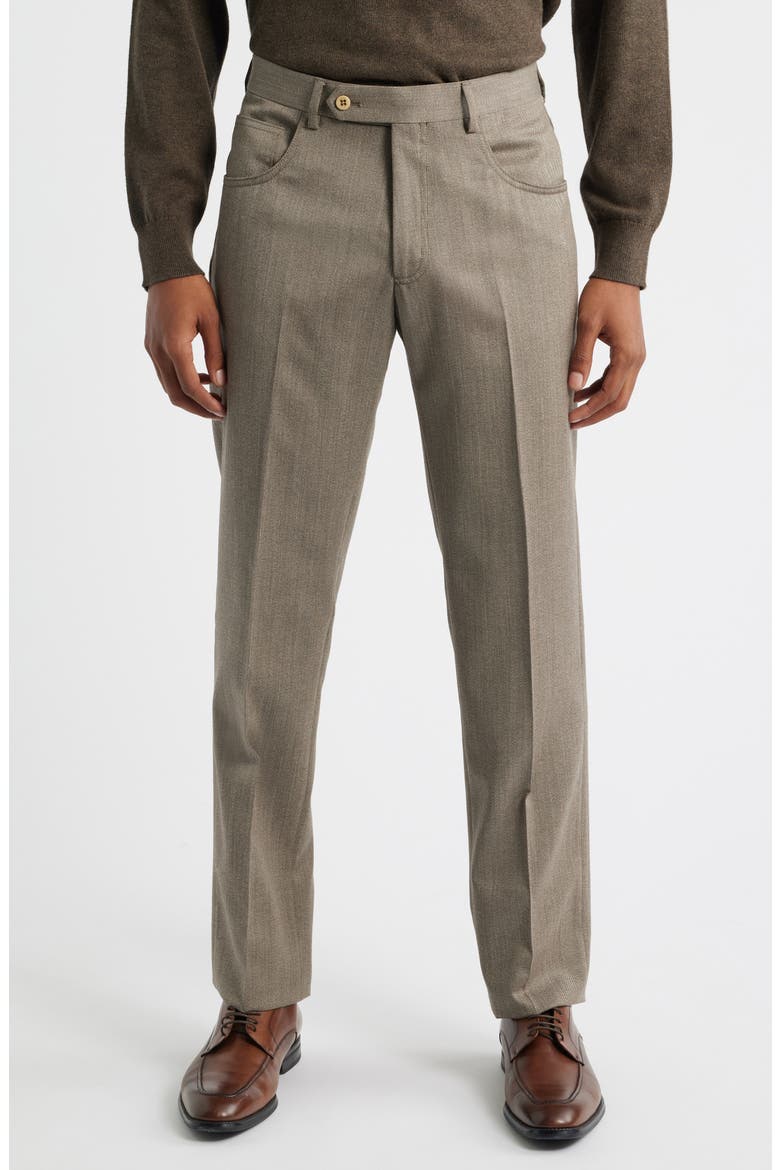 Parker Stretch Wool Trousers, Main, color, KHAKI