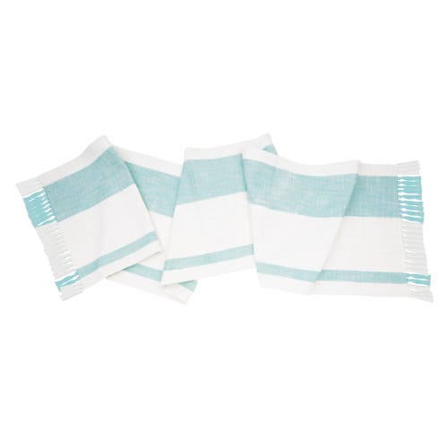 Carol & Frank Morgan Striped Table Runners Collection In Blue