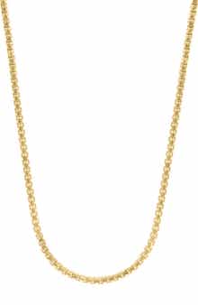 EFFY Men's 14K Gold Plated Sterling Silver Box Chain Necklace