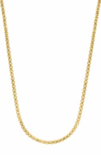 EFFY Men's 14K Gold Plated Sterling Silver Box Chain Necklace