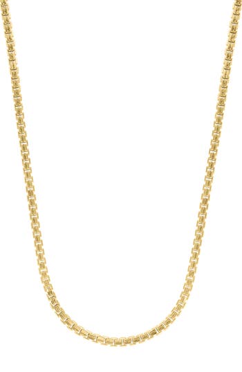 Effy 14k Gold Plated Sterling Silver Box Chain Necklace In Yellow