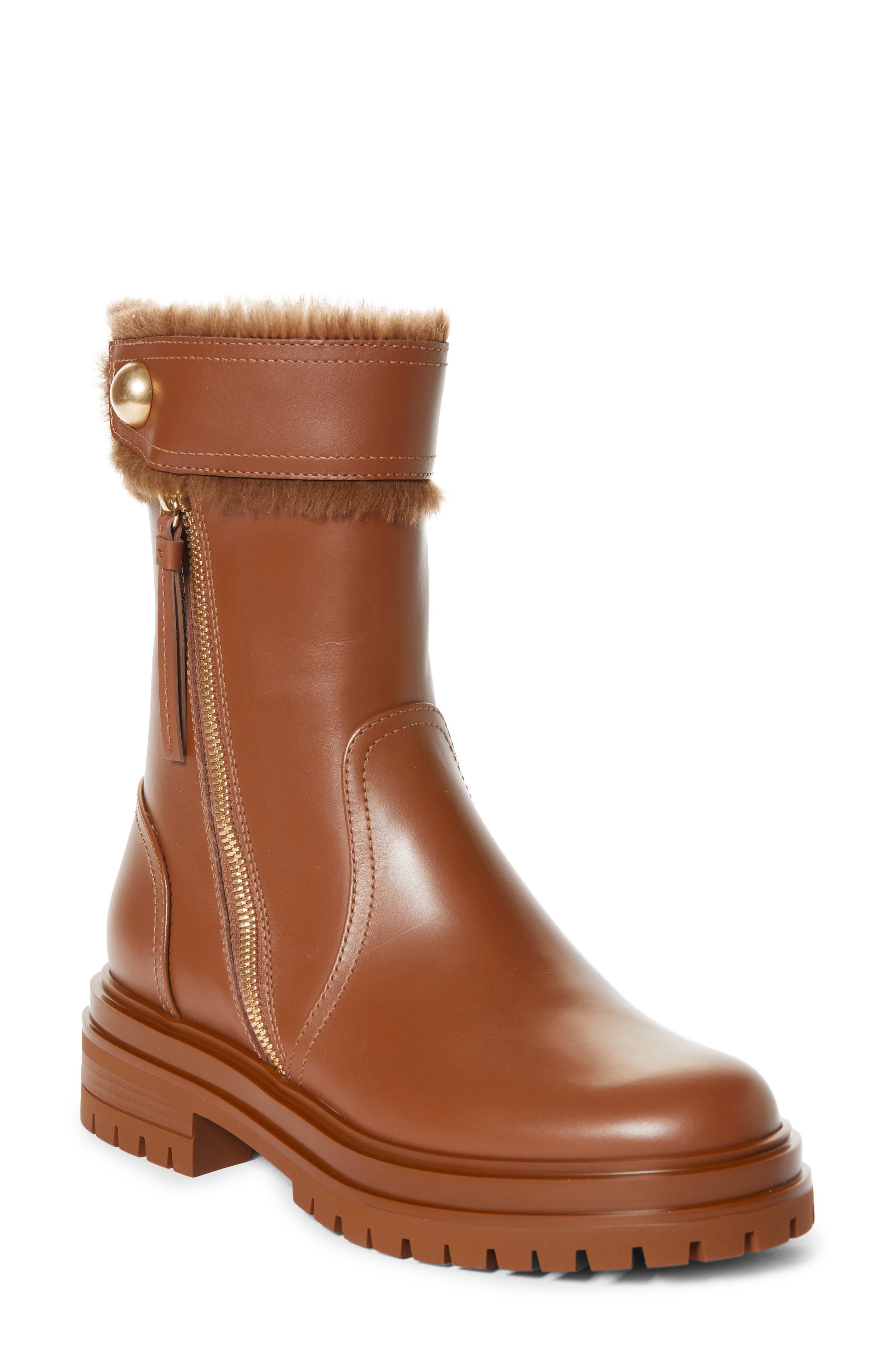 Gianvito Rossi Lug Platform Boot, Main, color, 