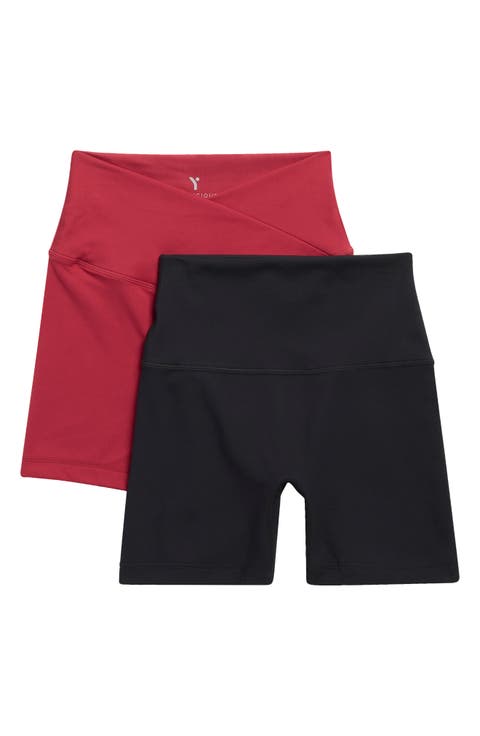 Assorted 2-Pack Lux Crossover V-Waist Shorts