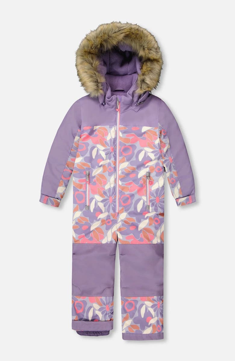 Deux par Deux One-Piece Discover Snowsuit Retro Flower, Main, color, 