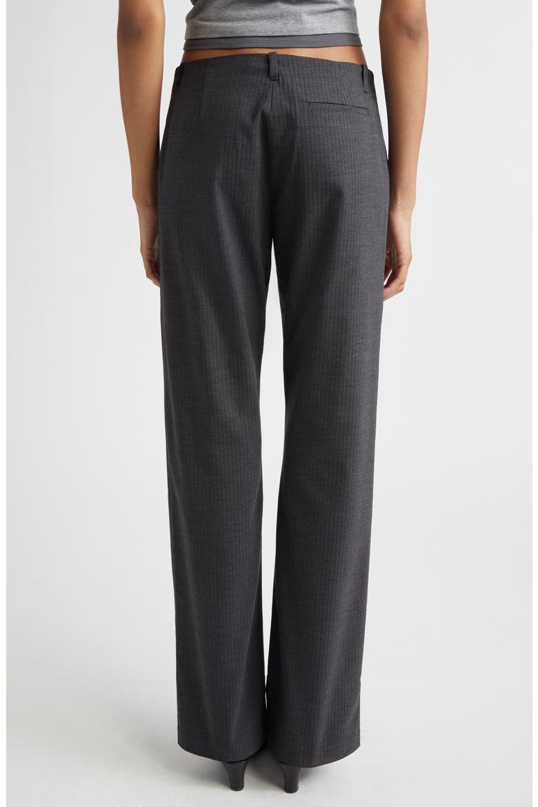 Sil Herringbone Suiting Straight Leg Trousers, Alternate, color, GREY