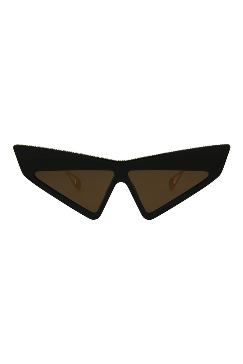 70mm Special Edition Cat Eye Sunglasses, Main, color, BLACK GOLD BROWN