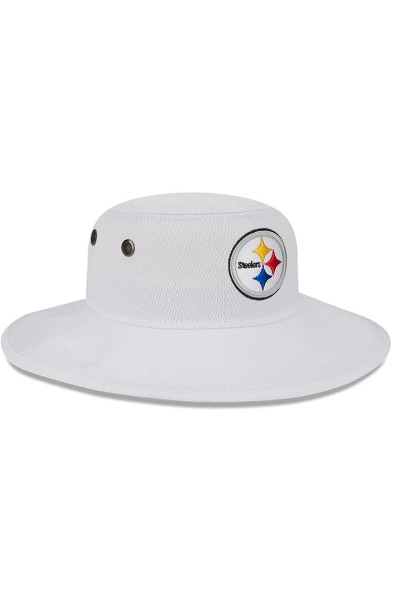New Era Men's New Era White Pittsburgh Steelers 2023 NFL Training Camp Panama Bucket Hat, Alternate, color, White