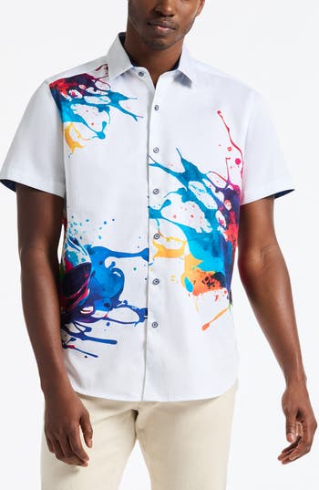 Robert Graham Three-sixty Short Sleeve Button Down Shirt