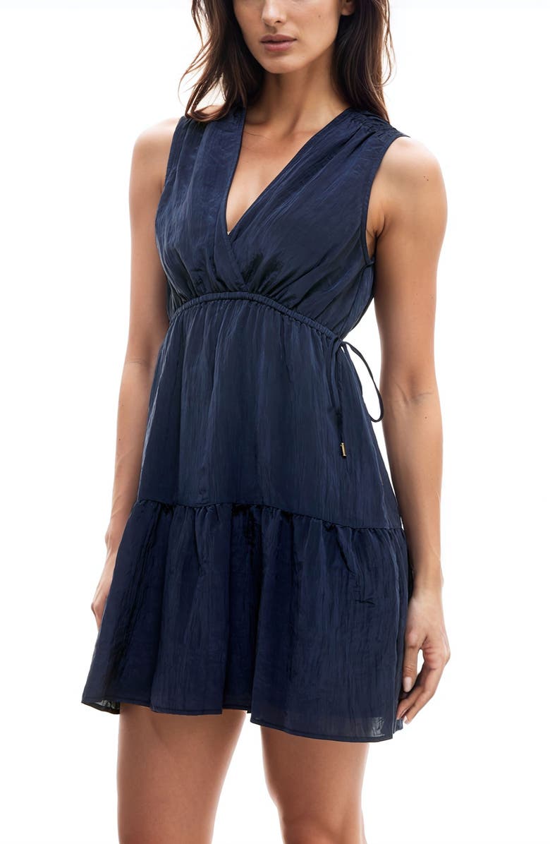 Socialite Crinkle Sleeveless Minidress, Alternate, color,