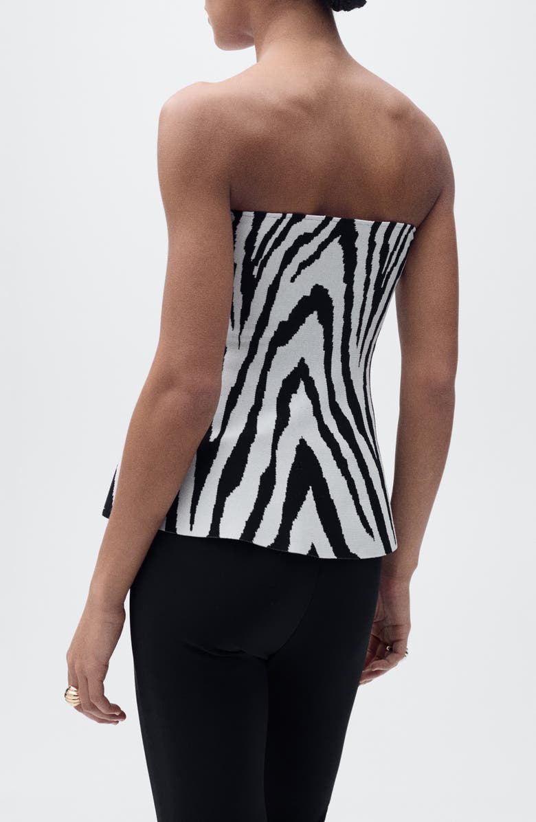 MANGO Strapless Knit Top, Alternate, color, 