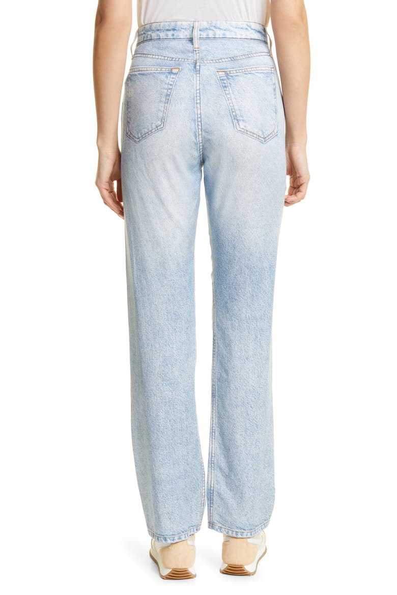 Alex Liquid High Waist Straight Leg Tromp L'oeil Pants, Alternate, color, LUNA