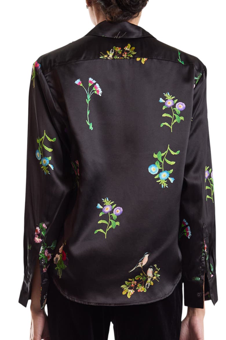 Collectible Silk Blouse, Alternate, color, Black