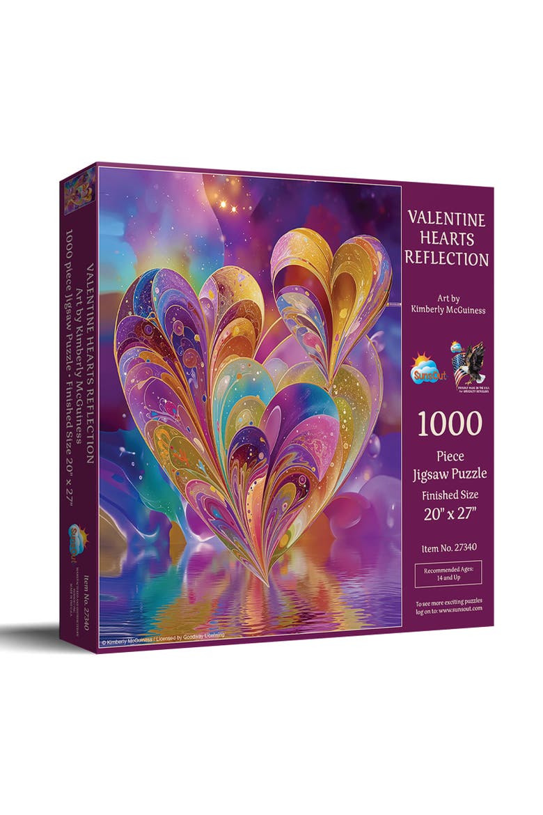 Valentine Hearts Reflection 1000, Main, color, Multicolor