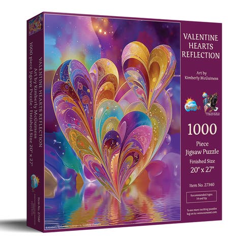 Valentine Hearts Reflection 1000