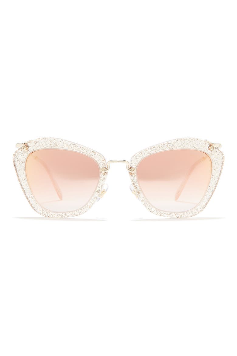 55mm Sunglasses, Main, color, GOLD GLIT