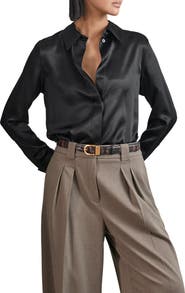 Reiss Ameira Silk Button-Up Shirt