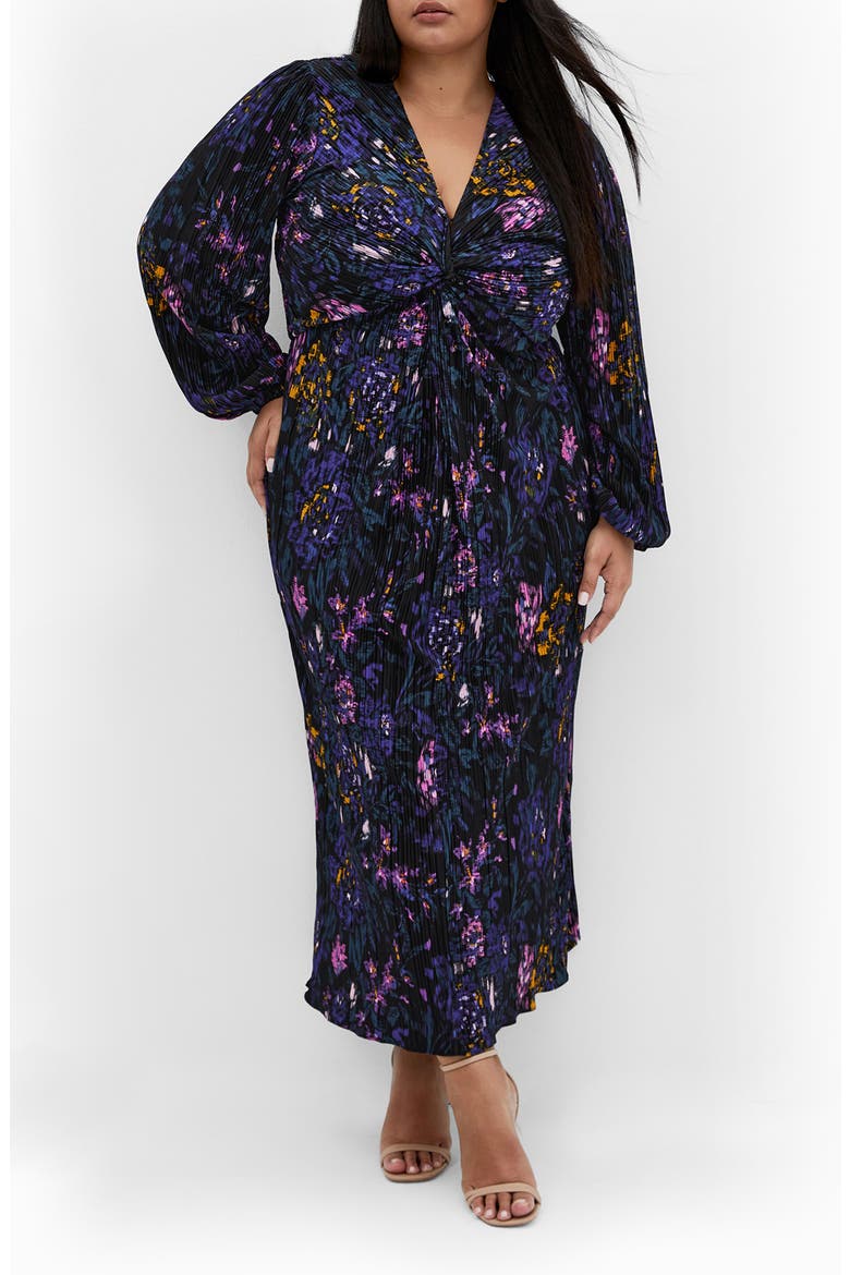 Kaya Floral Long Sleeve Maxi Dress, Main, color, ETCHED FLORAL