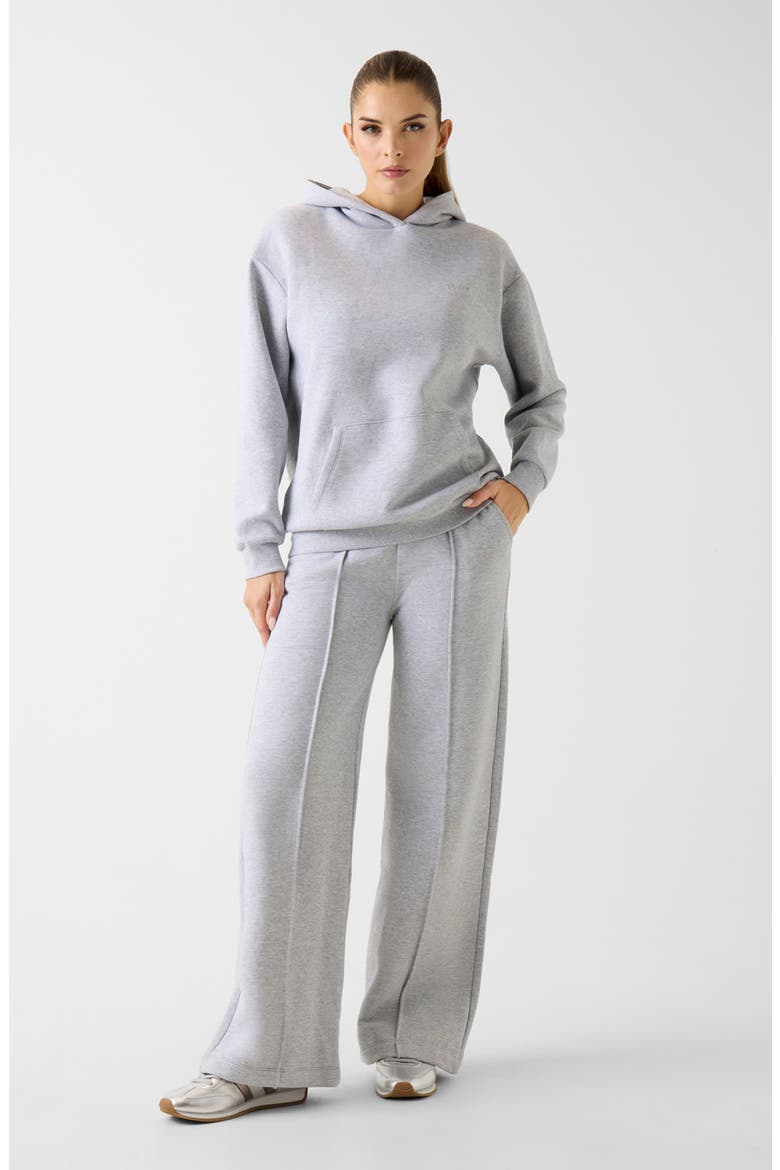 Nat Straight Leg Organic Cotton Blend Fleece Sweatpants, Alternate, color, SILVER