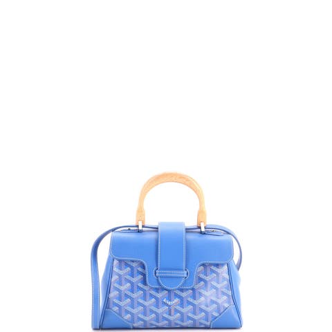 Saigon Top Handle Bag Coated Canvas with Leather Mini