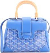 Pre-Owned Goyard Saigon Top Handle Bag Coated Canvas with Leather Mini