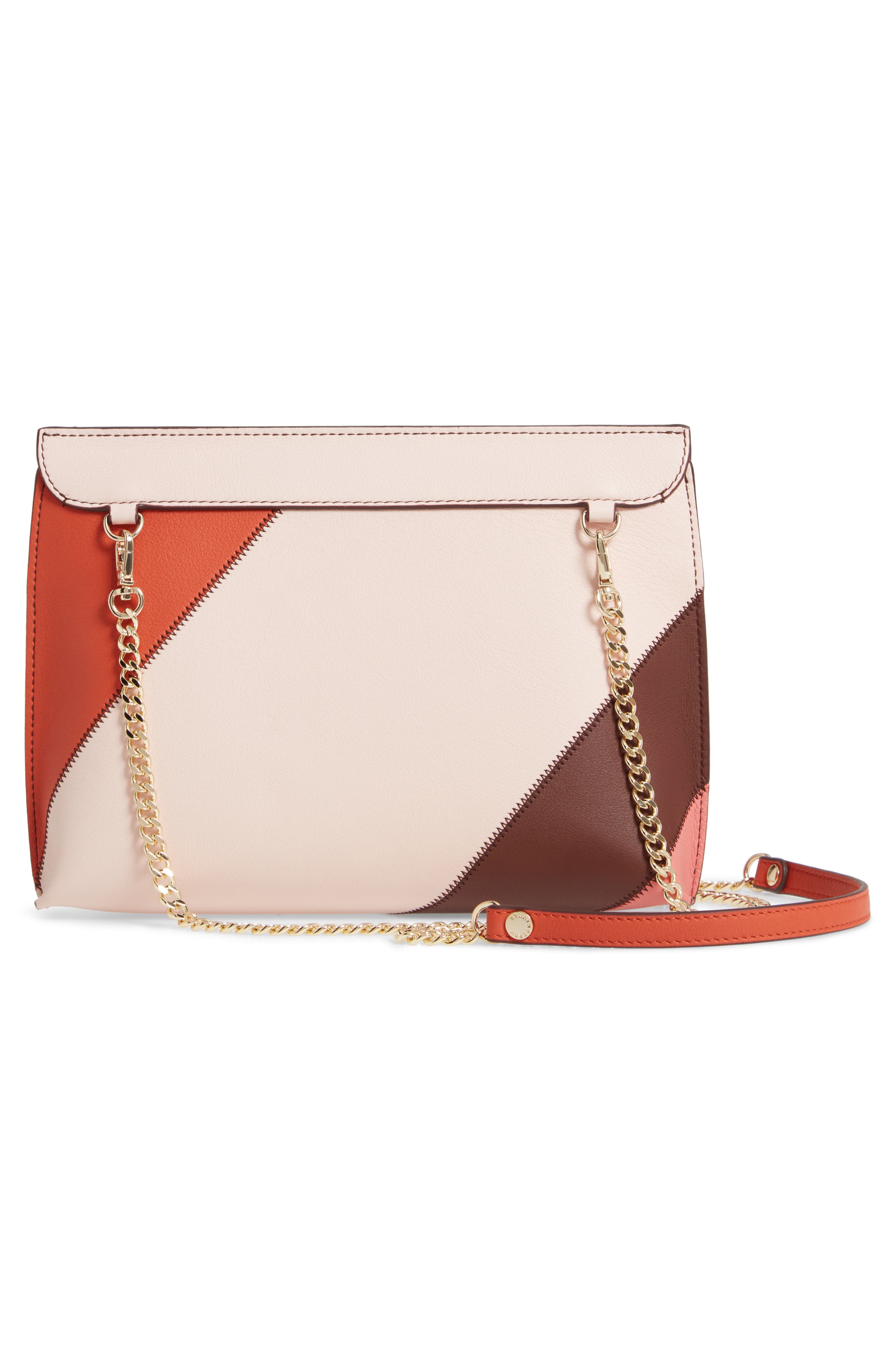 Strathberry Stylist Colorblock Patchwork Stripe Leather Convertible Clutch, Alternate, color, 