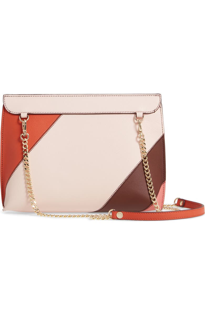 Strathberry Stylist Colorblock Patchwork Stripe Leather Convertible Clutch, Alternate, color,