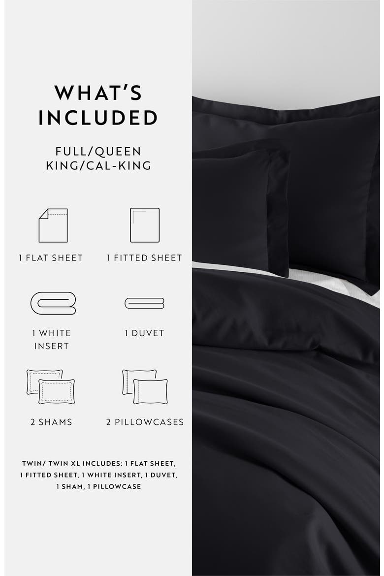 Bundle Duvet Set, Alternate, color, BLACK