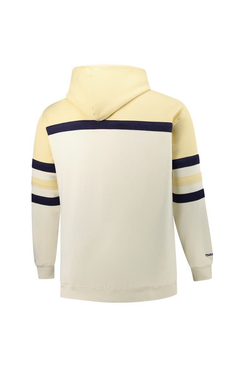 Men's Mitchell & Ness Cream Penn State Nittany Lions Big & Tall Head Coach Pullover Hoodie, Alternate, color, Cream