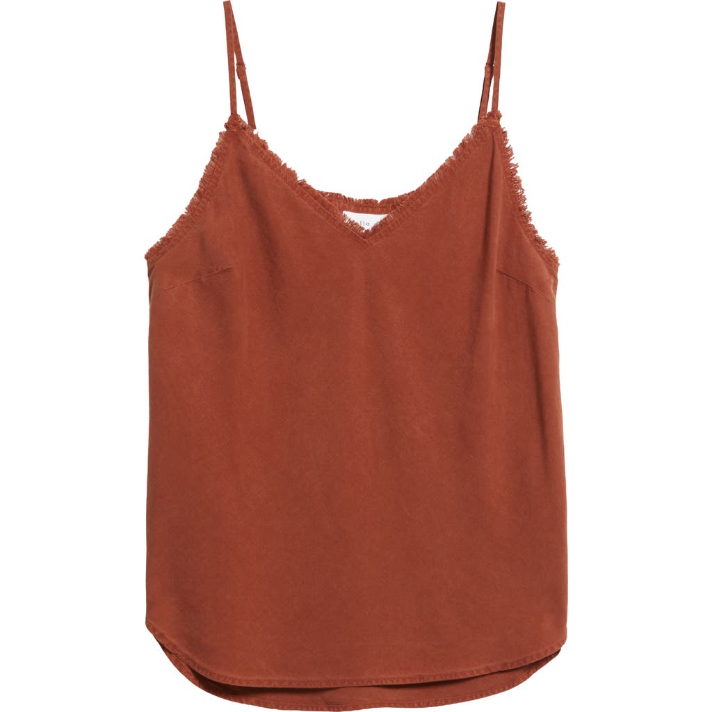 Bella Dahl Frayed Edge Camisole In Brown