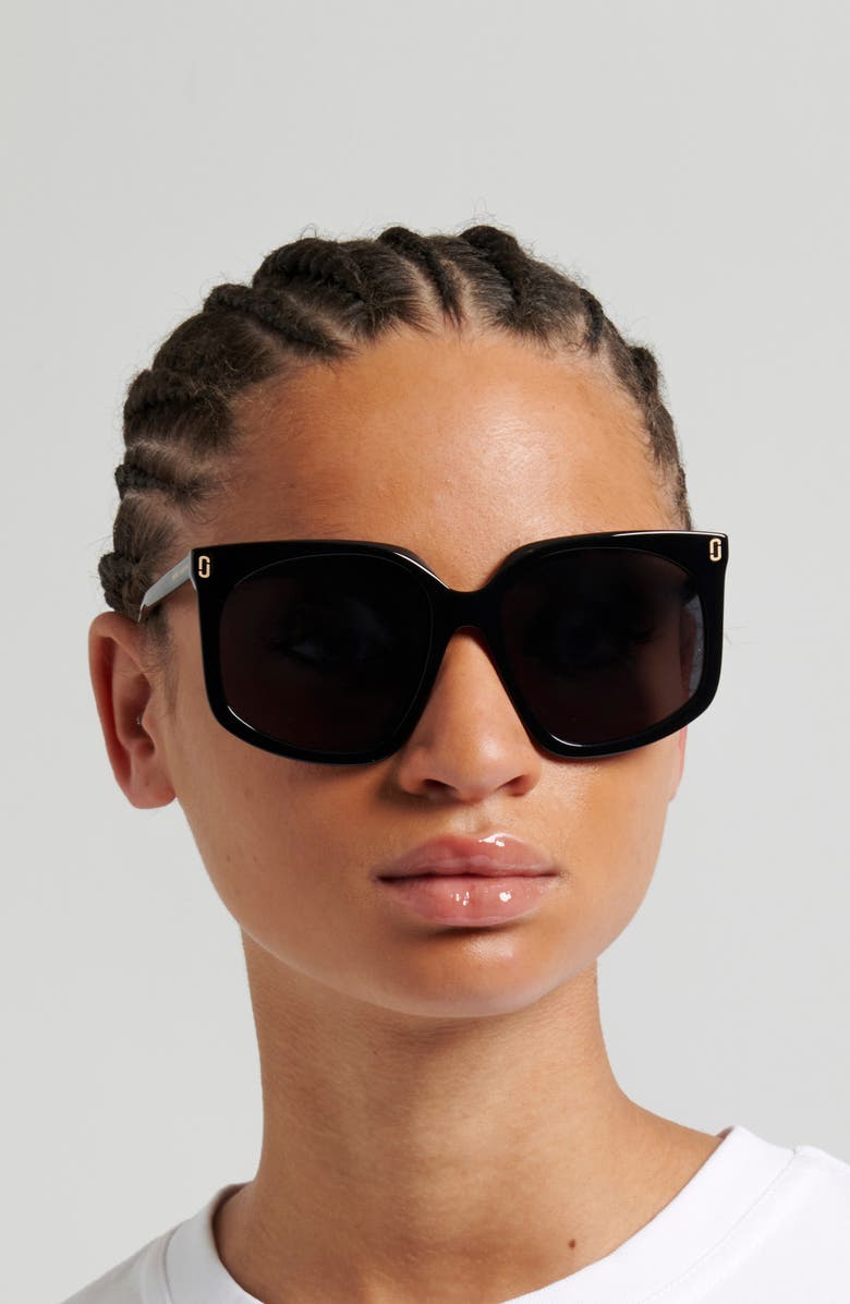 Marc Jacobs 57mm Geometric Square Sunglasses, Alternate, color, 