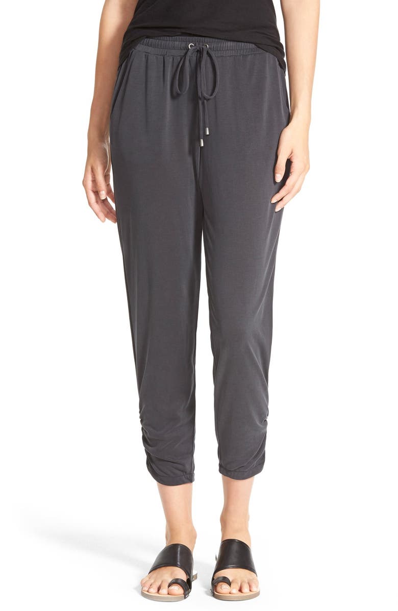 Splendid Ruched Crop Drawstring Pants, Main, color,