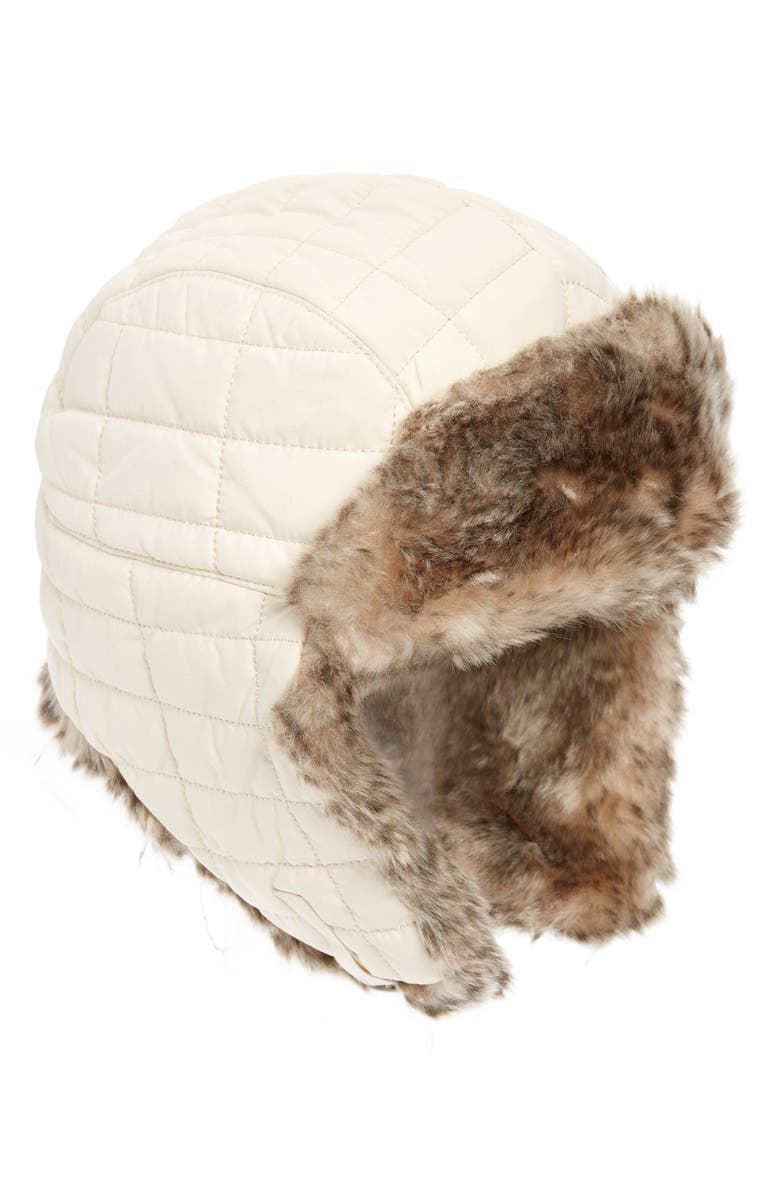 L.L.Bean Ultrawarm Water Repellent Trapper Hat with Faux Fur Lining, Main, color, 