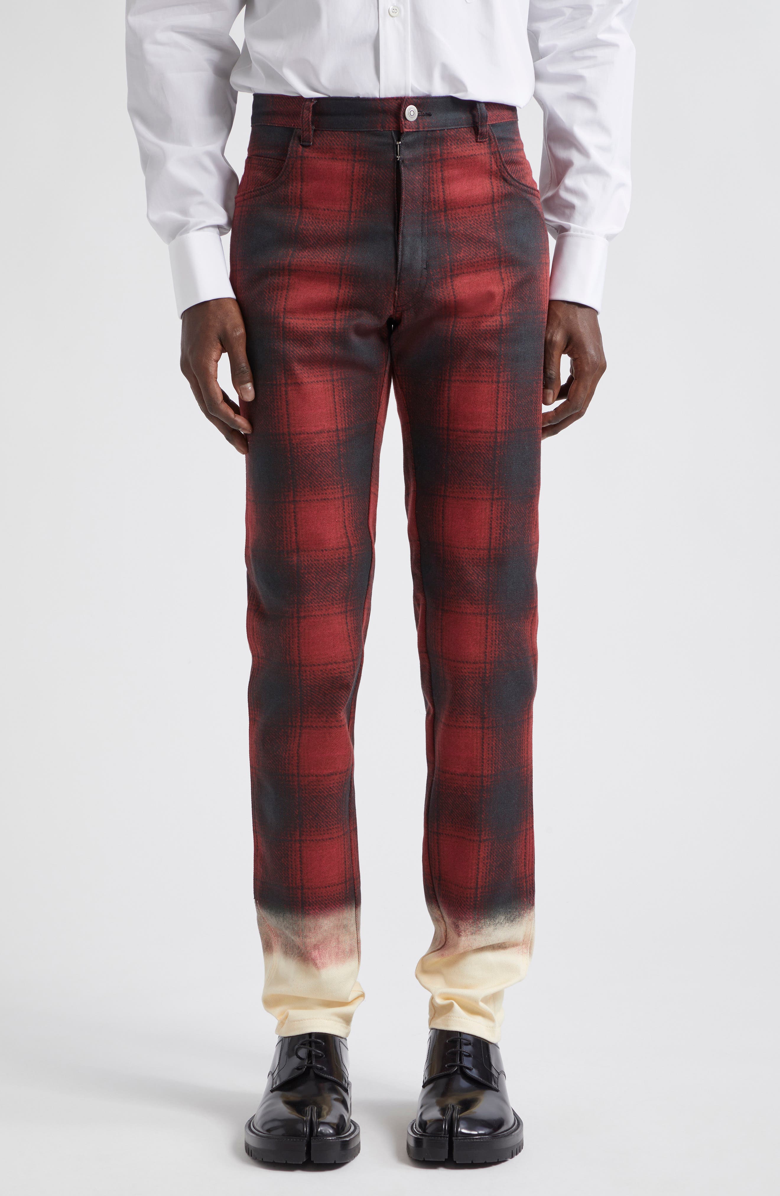 Maison Margiela x Pendleton Plaid Ombré Stretch Cotton Trousers (Men ...