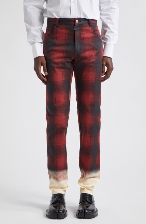 x Pendleton Plaid Ombré Stretch Cotton Trousers