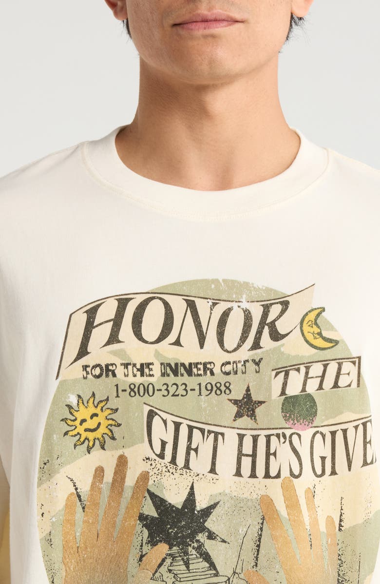 HONOR THE GIFT Gift He's Given Graphic Cotton T-Shirt, Alternate, color, White