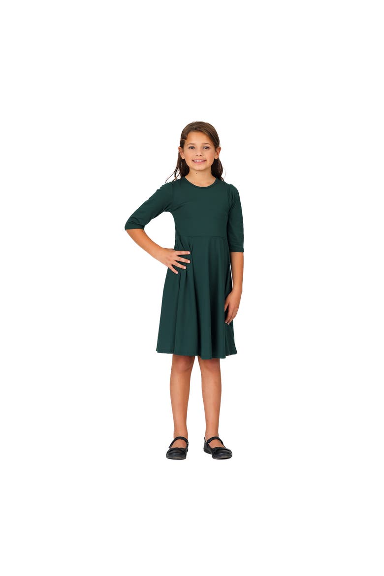 Knee Length Fit and Flare Comfortable Party Dress, Main, color, Hunter