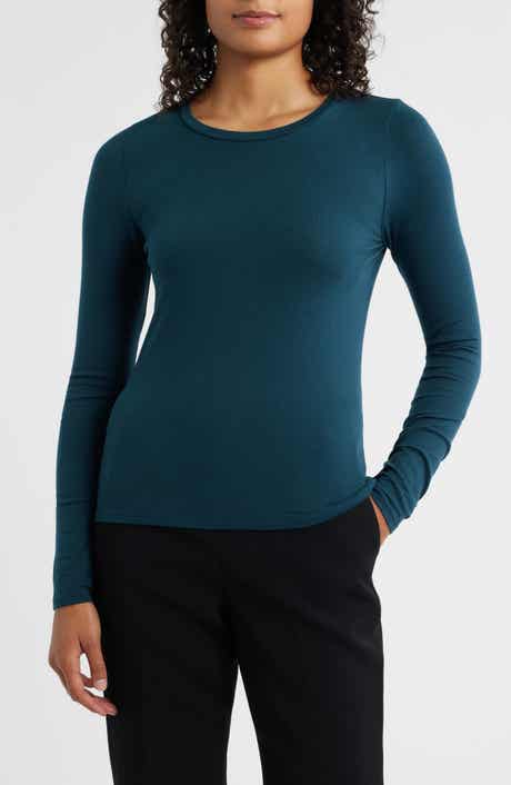 Eileen Fisher Stretch Organic Cotton Blend T-Shirt