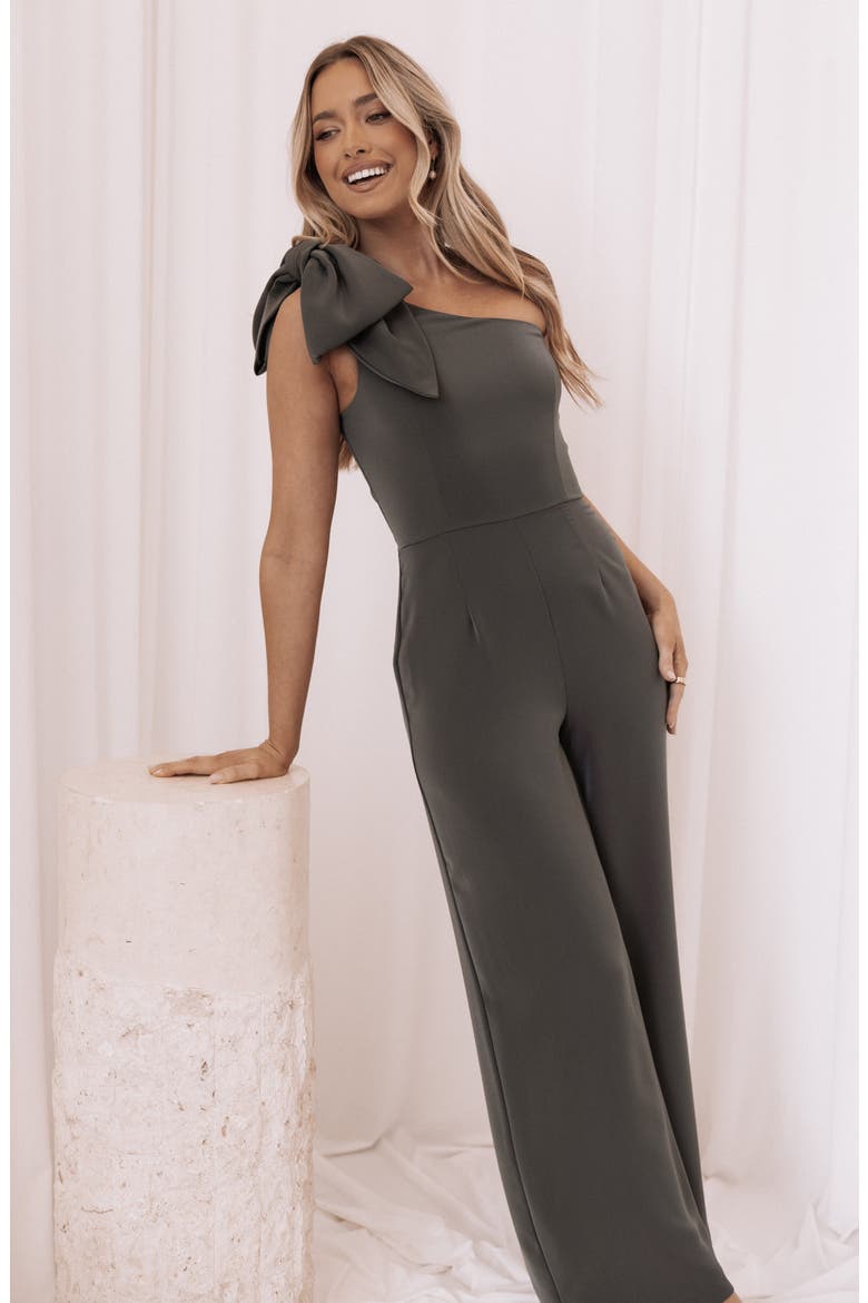Scarlett One-Shoulder Wide Leg Jumpsuit, Alternate, color, STEEL GREY