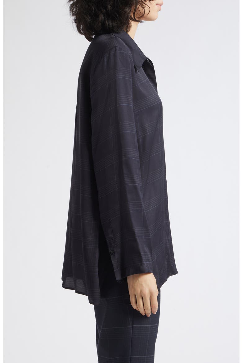 Ballata Point Collar Plaid Shirt, Alternate, color, NAVY