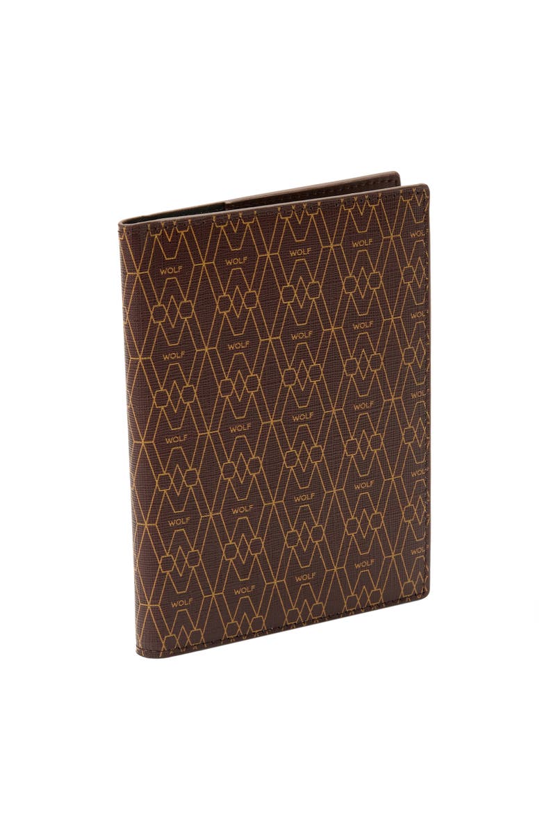 WOLF Signature Passport Sleeve, Alternate, color, Brown