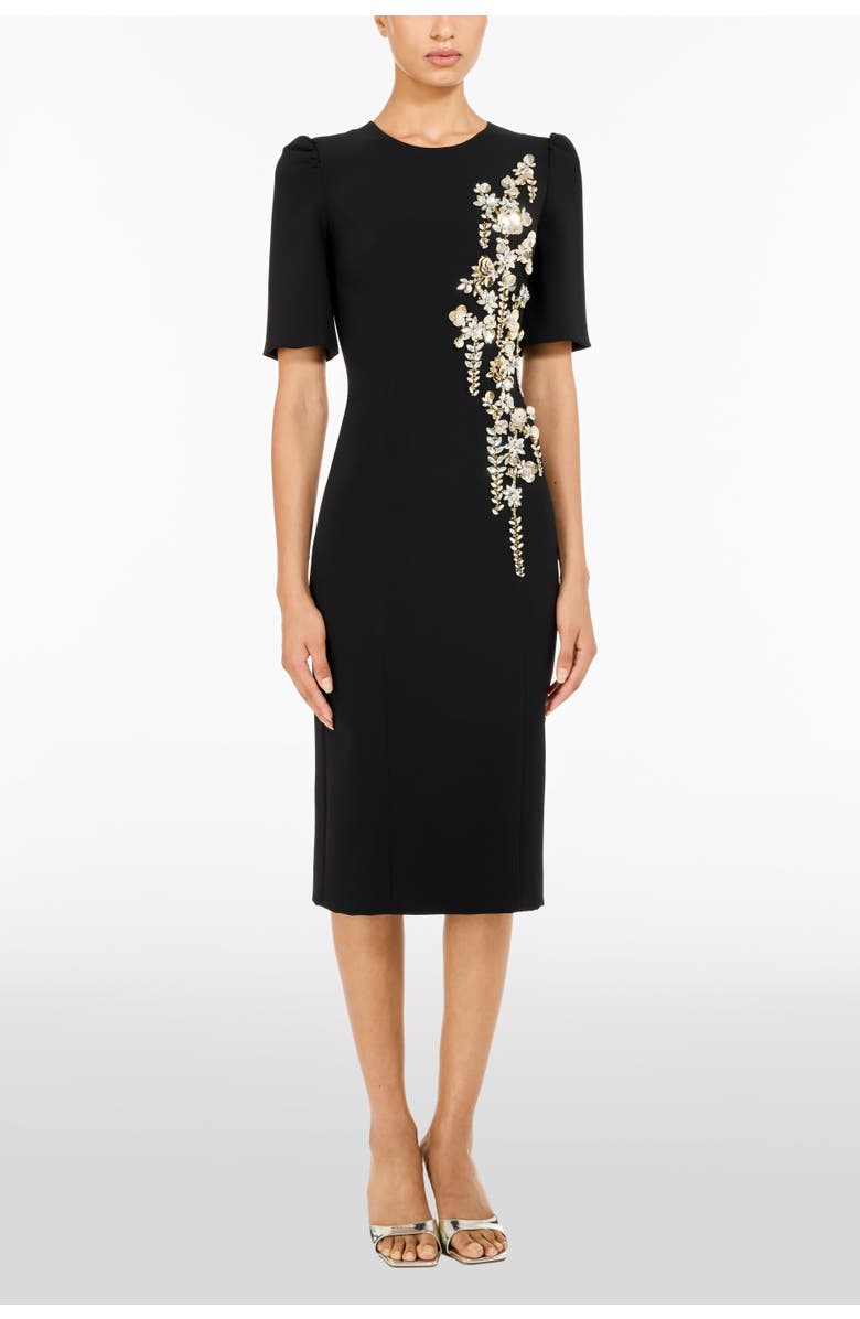 Jenny Packham Roma Midi Dress, Alternate, color, Liquorice
