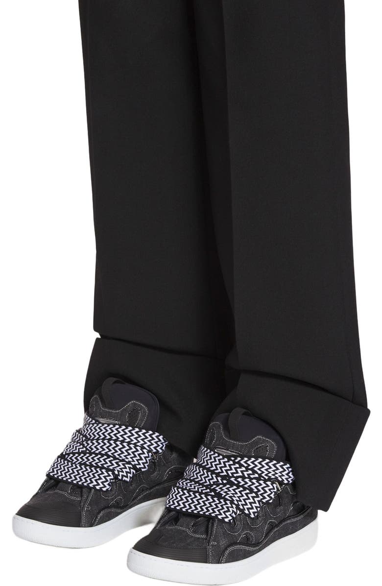 Lanvin CURB SNEAKERS IN DENIM, Alternate, color,