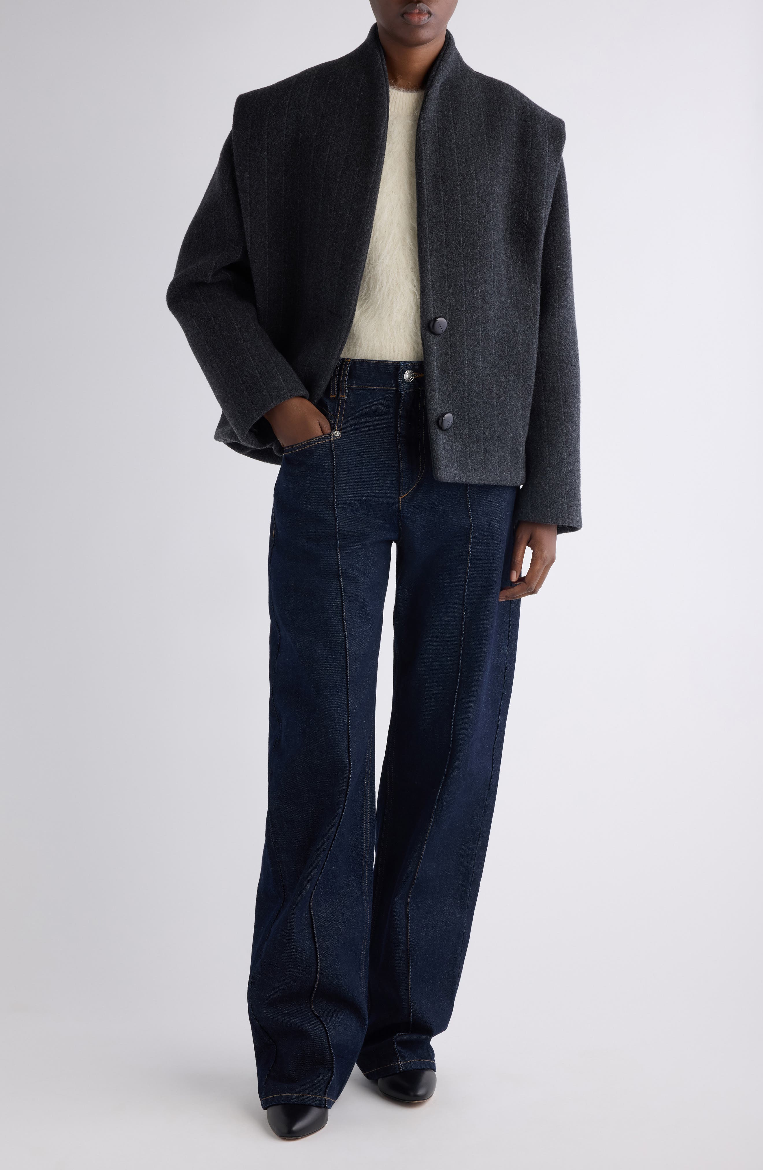 Dyogo Wool Blend Felt Jacket - image 2