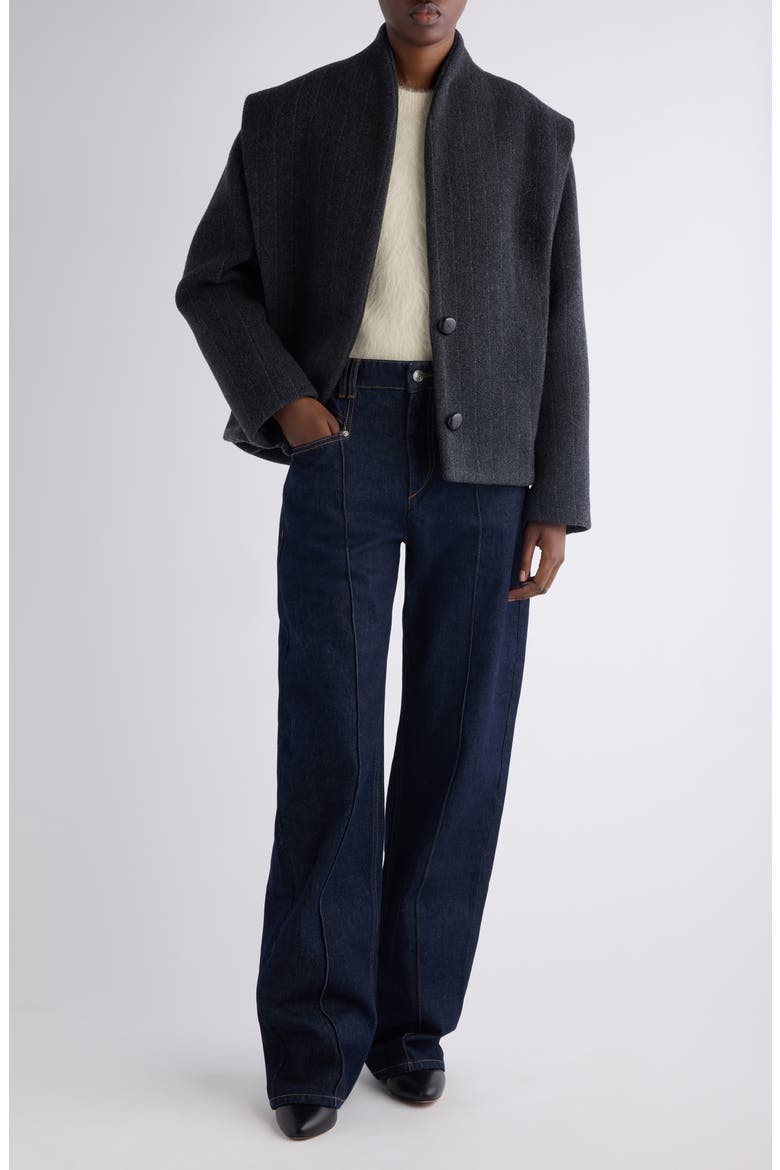 Dyogo Wool Blend Felt Jacket, Alternate, color, ANTHRACITE