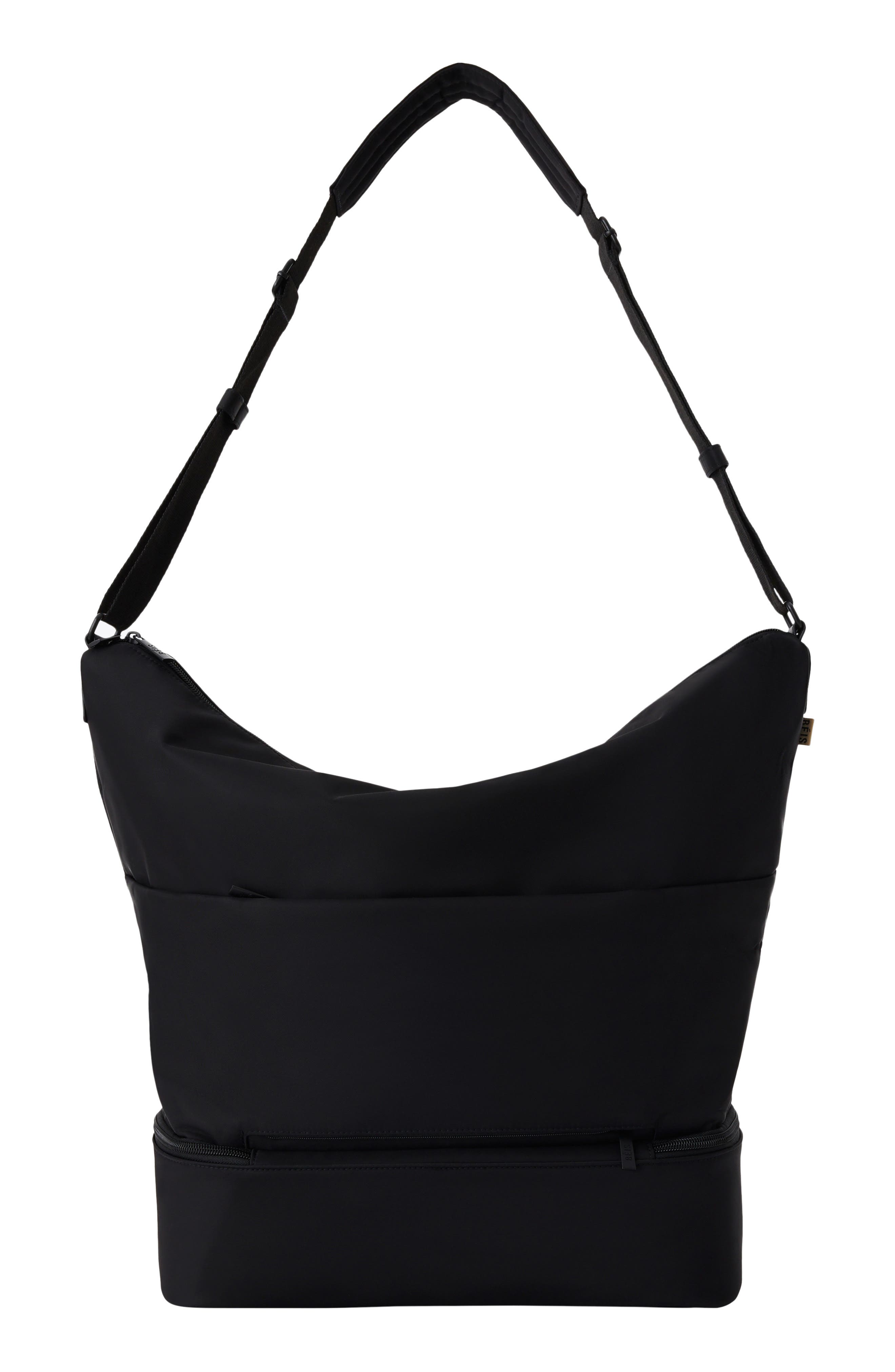 Béis Nylon Shoulder Tote, Alternate, color, Black