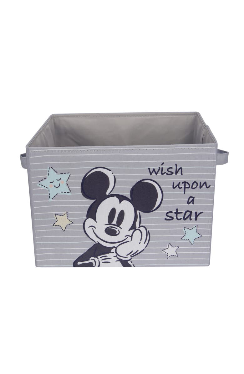 Lambs & Ivy Disney Mickey Mouse Foldable Storage Basket/Container/Bin, Alternate, color, Gray