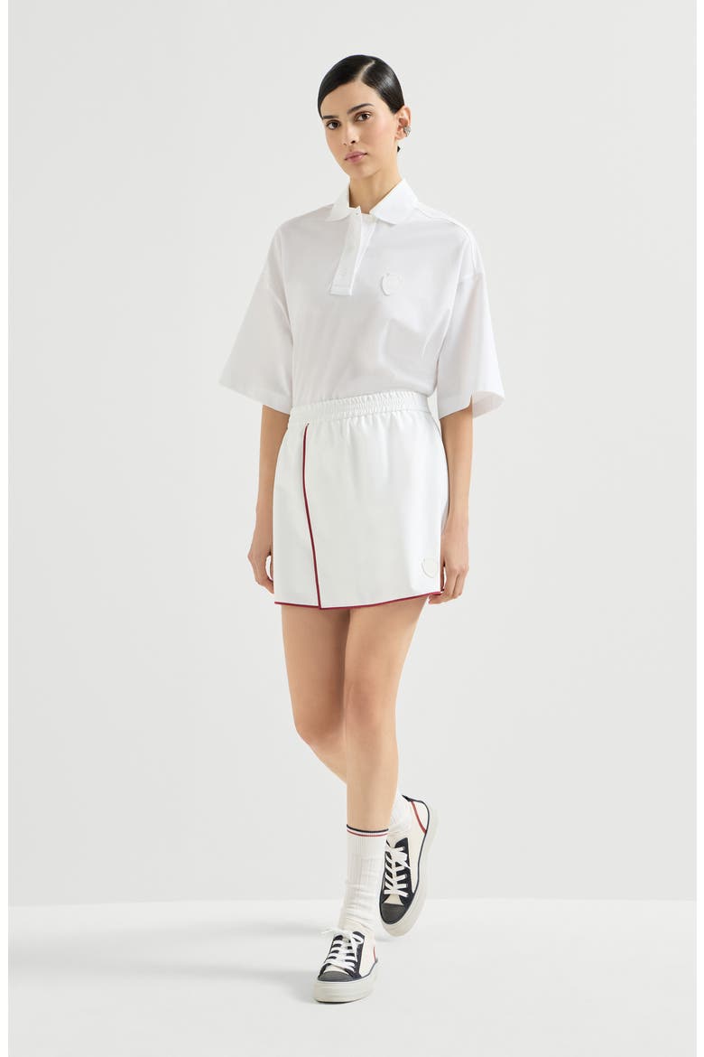 Mini skirt with logo, Alternate, color, White