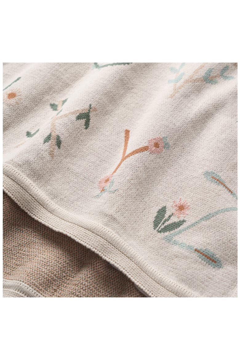Alphabet Cotton Knit Blanket, Alternate, color, RAINY DAY