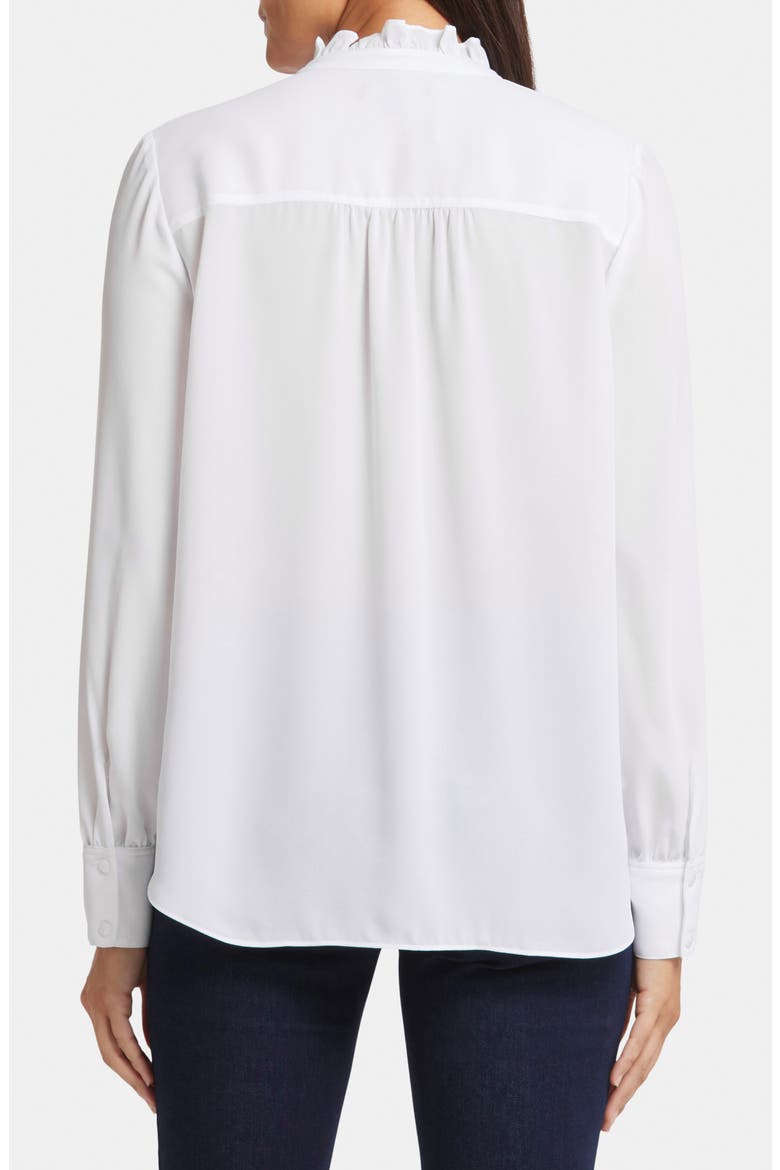 Ruffle Neck Blouse, Alternate, color, OPTIC WHITE